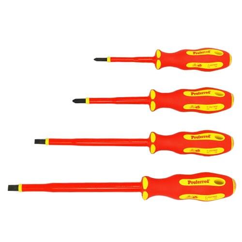 SCDS4INSUL 4 piece, Insulated Screwdriver Set, Phillips / Slotted (Proferred)